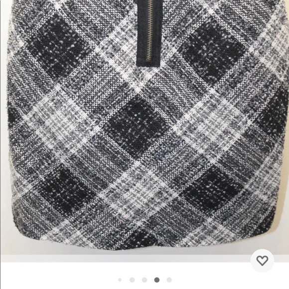 Kensie Wool Mini Skirt Tweed Skirt Women Sz 2 Waist 26 Grey/ Black Tartan Plaid - Picture 8 of 9